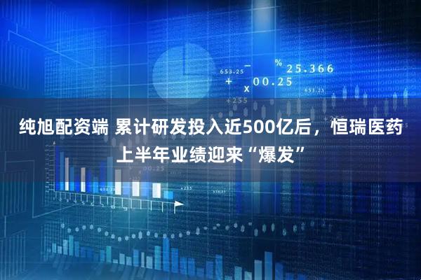 纯旭配资端 累计研发投入近500亿后，恒瑞医药上半年业绩迎来“爆发”