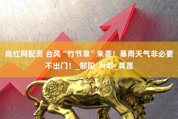 尚红网配资 台风“竹节草”来袭！暴雨天气非必要不出门！_郜阳_叶聆_龚莲
