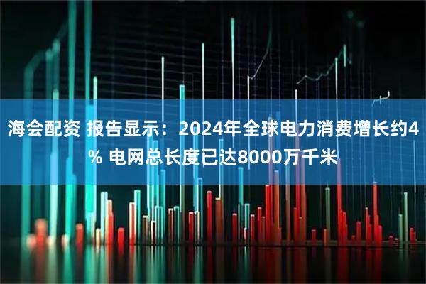 海会配资 报告显示：2024年全球电力消费增长约4% 电网总长度已达8000万千米