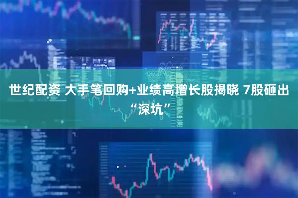 世纪配资 大手笔回购+业绩高增长股揭晓 7股砸出“深坑”